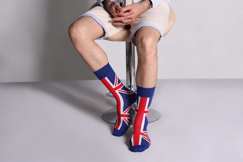 Mysocks Mens Multi Design Crew Socks British Flag - Image 2